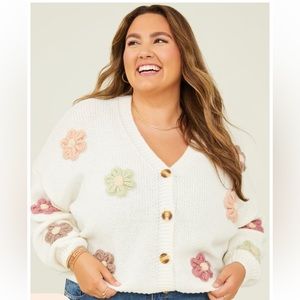 Arula Retro Floral Cardigan Size X